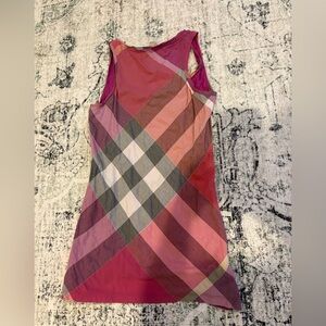 Burberry Pink women nova check tank top small
